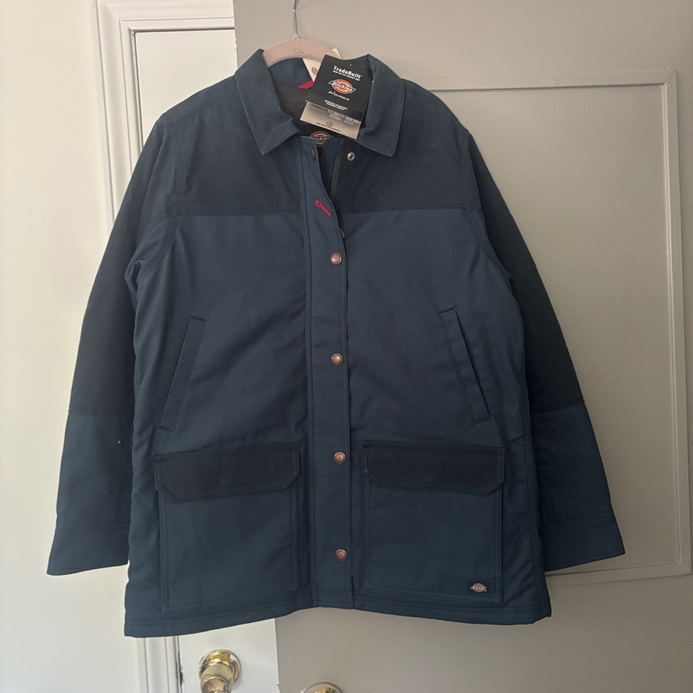 Dickies women waxed canvas chore coat Navy  Work Jacket